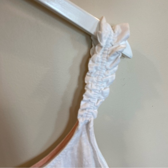 Boden Ruffle Strap Tank Top White Cotton Womens Size 14 - Picture 6 of 6